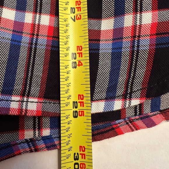 SCOTCH & SODA Regular Shirt Men's Medium Plaid Check Blue Red Black 100% Viscose - Picture 8 of 8